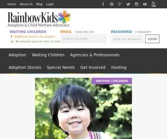 Rainbowkids.com(Rainbowkids Adoption & Child Welfare Advocacy) Screenshot