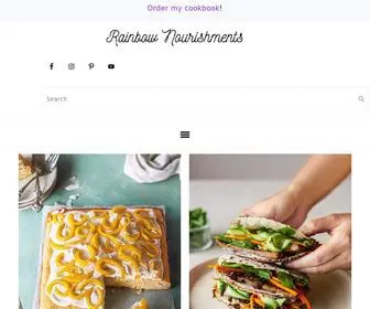 Rainbownourishments.com(Easy Vegan Baking Recipes) Screenshot