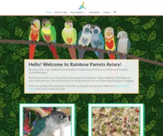 Rainbowparrots.com(Hand Fed Pet Green Cheek Conure Parrots for Sale Mississippi) Screenshot
