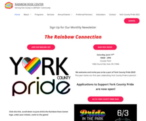 Rainbowrosecenter.org(Serving York County's LGBTQIA) Screenshot