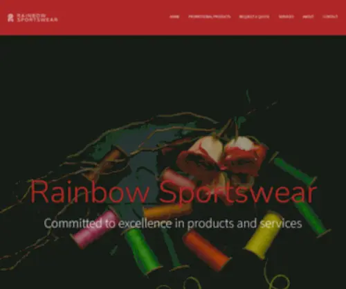 Rainbowsportswear.com(Rainbow Sportswear is a sports and safety wear manufacturer offering a wide ran) Screenshot