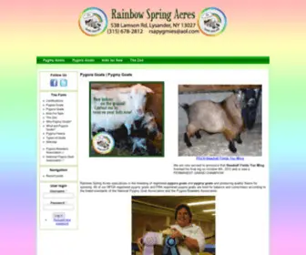 Rainbowspringacres.com(Pygora Goats) Screenshot