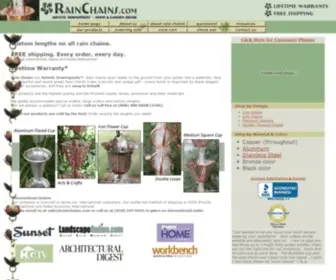 Rainchains.com(Rain chains and garden accessories) Screenshot