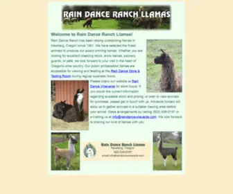 Raindanceranchllamas.com(Rain Dance Ranch Llamas) Screenshot