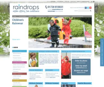 Raindrops.co.uk(Raindrops children's outdoor clothing from Scandinavia) Screenshot