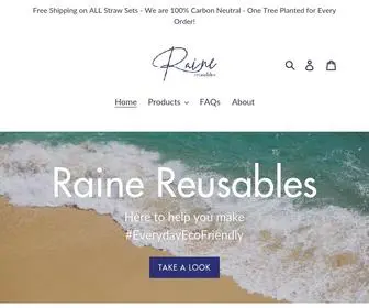 Rainereusables.com(Raine Reusables) Screenshot