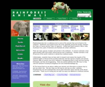 Rainforestanimals.net(Rainforest Animals) Screenshot