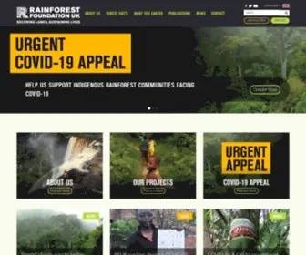 Rainforestfoundationuk.org(Rainforest Foundation UK) Screenshot