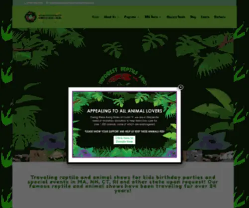 Rainforestreptileshows.com(Rainforest Reptile Shows) Screenshot