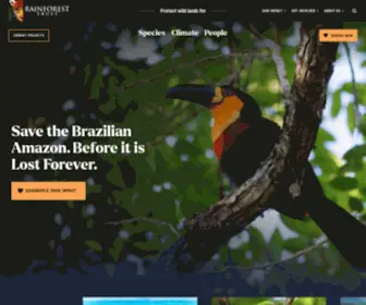 Rainforesttrust.org(Donate Now) Screenshot