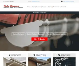 Rainguttersinsacramento.com(Rain Master Seamless Rain Gutter Repairs and Installations in Sacramento) Screenshot