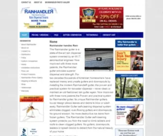 Rainhandlers.com(Rainhandler Gutters) Screenshot