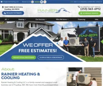 Rainierheating.com(Rainier Heating & Cooling) Screenshot