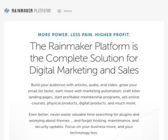 Rainmakerplatform.com(The Complete Content Marketing & Online Business Solution) Screenshot