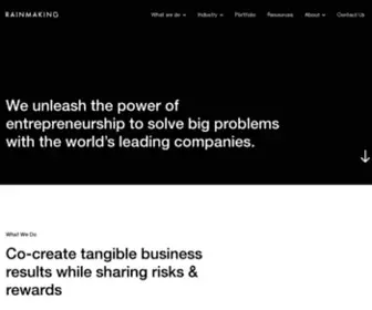 Rainmaking.io(We unleash the power of entrepreneurship to solve big problems with the world’s leading companies) Screenshot