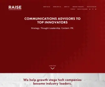 Raisecg.com(RAISE Communications Group) Screenshot