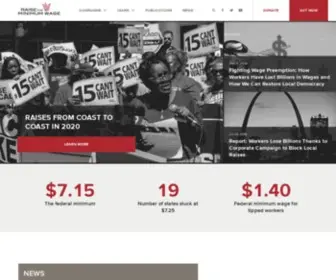 Raisetheminimumwage.org(Raise the Minimum Wage) Screenshot