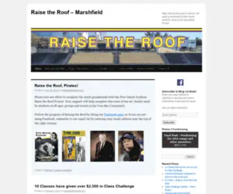 Raisetheroofmarshfield.org(Help raise funds to put a roof over the south grandstands at Pete Susick Stadium) Screenshot