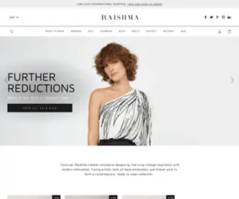 Raishma.com(Designer Occasion Wear Brand) Screenshot