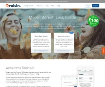 Raisin.co.uk(High interest savings accounts under one roof) Screenshot