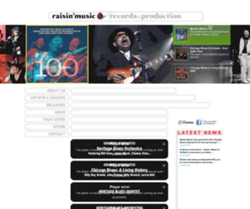 Raisinmusic.com(Awarding-winning independent record label and production company) Screenshot