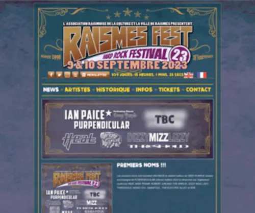 Raismesfest.fr(Raismes Fest) Screenshot