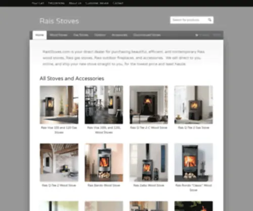 Raisstoves.com(Rais Stoves) Screenshot