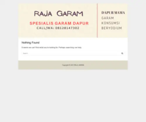 Rajagaram.com(Distributor Garam Krosok Surabaya) Screenshot