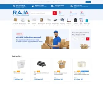 Rajapack.co.uk(Rajapack is now RAJA UK) Screenshot