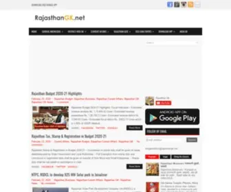 Rajasthangk.net(Rajasthan GK) Screenshot