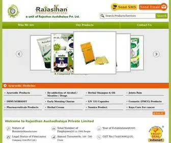 Rajasthanherbalsinternational.com(Rajasthan Aushadhalaya Private Limited) Screenshot