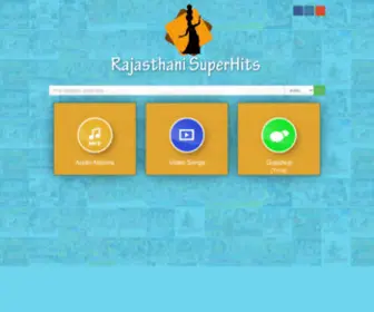 Rajasthanisuperhits.com(Rajasthani Superhits India Most Popular Rajasthani Entertainment Website) Screenshot