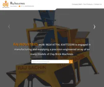 RajClaybrickmachine.com(Raj Industries) Screenshot