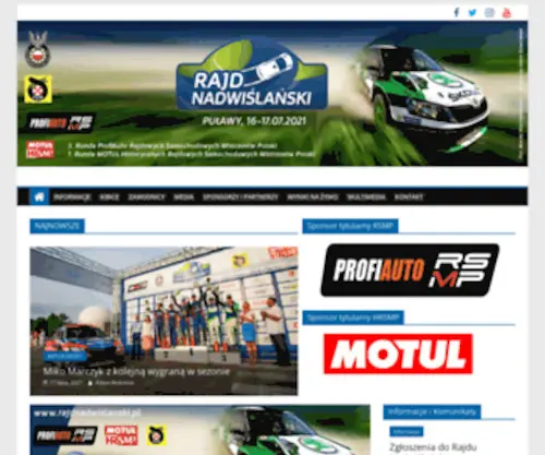 RajDnadwislanski.pl(Rajd Nadwiślański) Screenshot