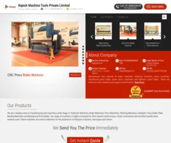 Rajeshgroupindia.in(Rajesh Machine Tools Private Limited) Screenshot
