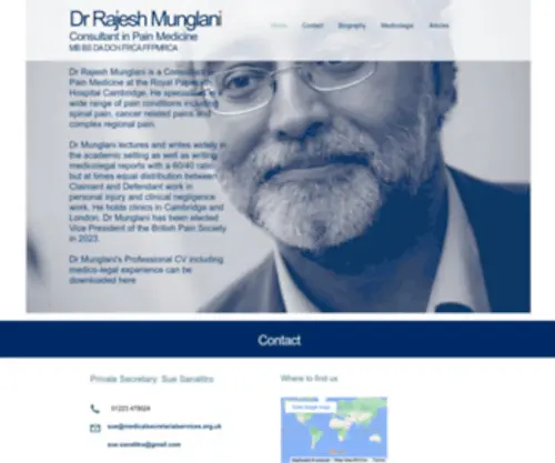 Rajeshmunglani.com(The Website of Dr Rajesh Munglani) Screenshot