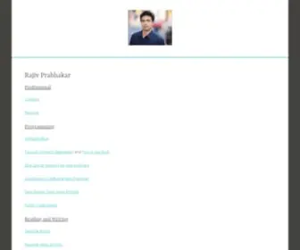 RajivPrab.com(Professional LinkedIn Resume Programming Software Blog Caucus) Screenshot