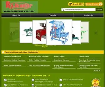 Rajkumaragromachines.com(Agro-Machines, Processing Equipments, Industrial Mixing Equipment, Mini Oil Expellers) Screenshot