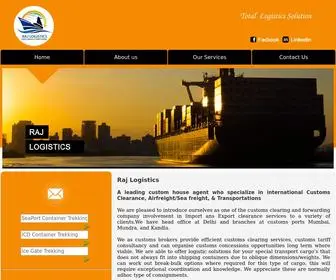 RajLogisticsindia.com(Raj Logistics India/ CHA and Freight Forwarding Company) Screenshot