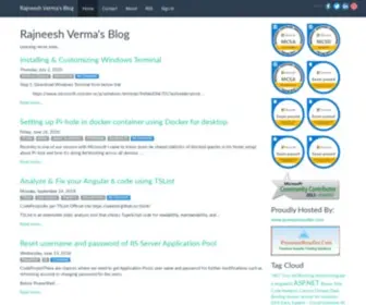 RajNeeshverma.com(Rajneesh Verma's Blog) Screenshot