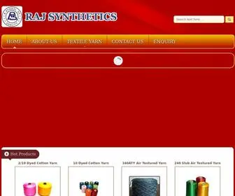 Rajsynthetics.in(Synthetic Yarn manufacturers) Screenshot