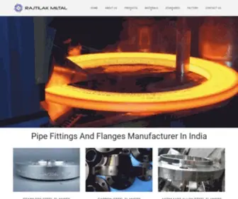 RajTilakmetal.com(Pipe Fittings and Flanges manufacturer in India) Screenshot