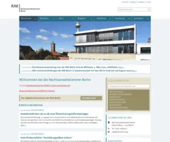 Rak-Berlin.de(Rechtsanwaltskammer Berlin) Screenshot
