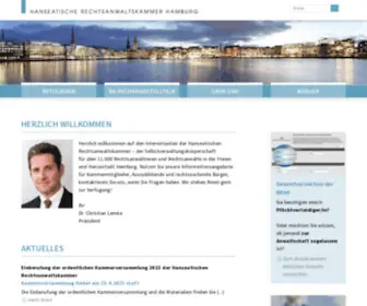 Rak-Hamburg.de(Hanseatische rechtsanwaltskammer hamburg) Screenshot