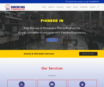 Rakeshgasequipment.com(Fuel storage and distribution engineering) Screenshot