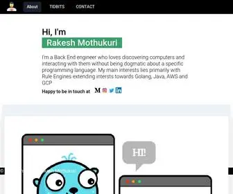 Rakeshmothukuri.dev(Tidbits deno vs go simple test to check to see which one) Screenshot