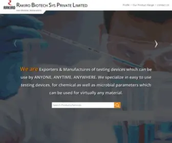 Rakirobiotech.com(Rakiro Biotech Sys Private Limited) Screenshot