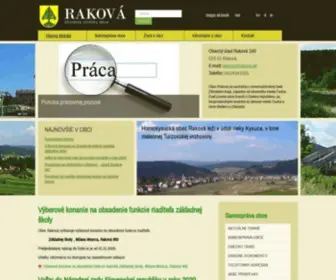 Rakova.sk(Obec Raková) Screenshot