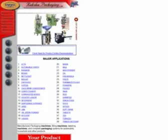 Rakshapackaging.com(Packaging Machines) Screenshot