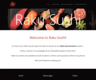 Rakurestaurant.com(Raku Sushi) Screenshot